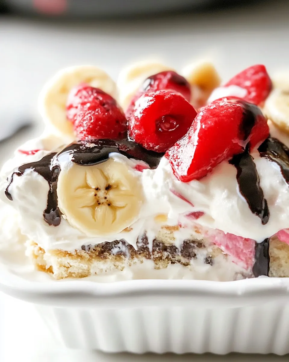 Easy Banana Split Dessert recipe photo