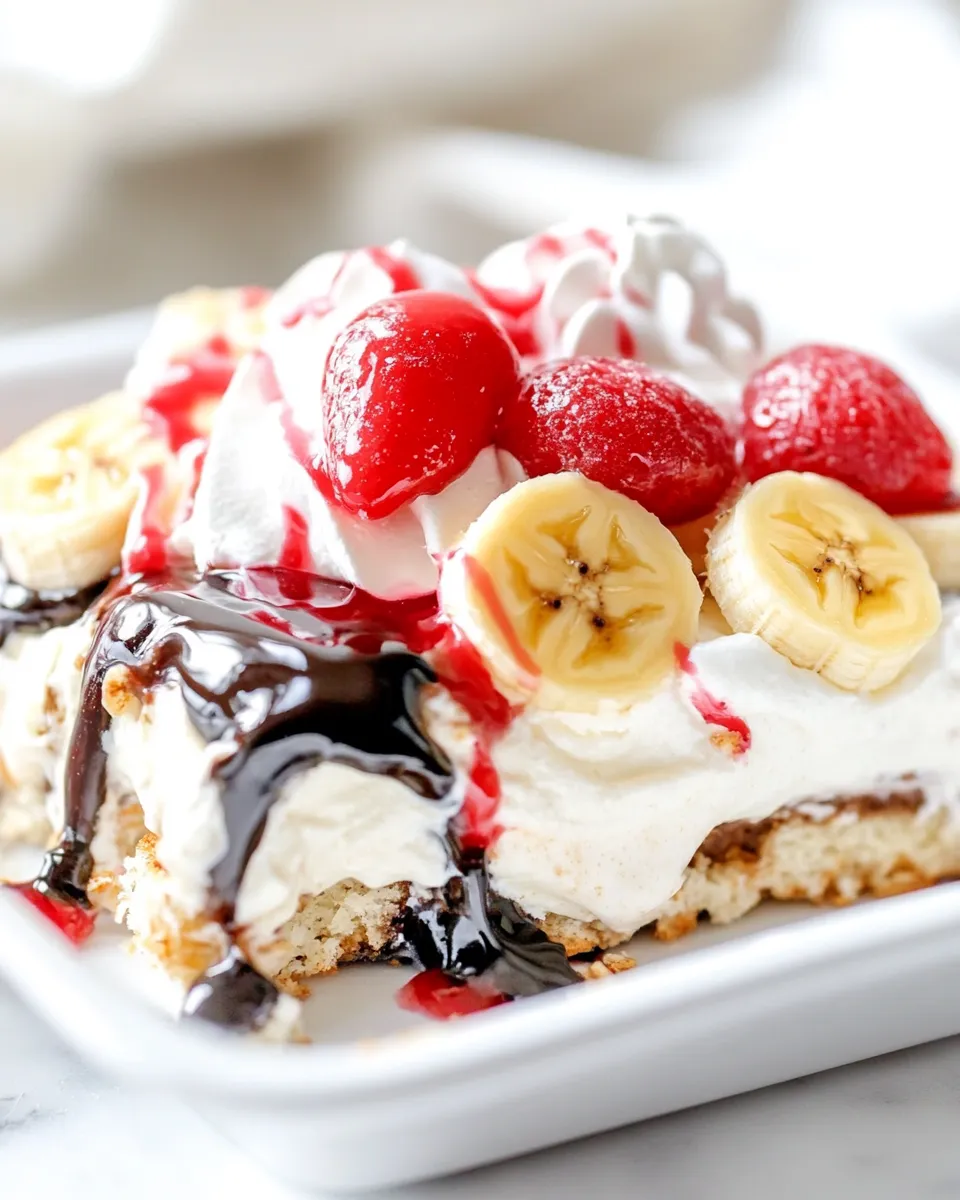 Delicious Banana Split Dessert shot