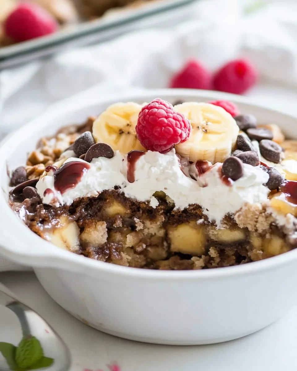 Homemade Banana Split Dump Cake photo