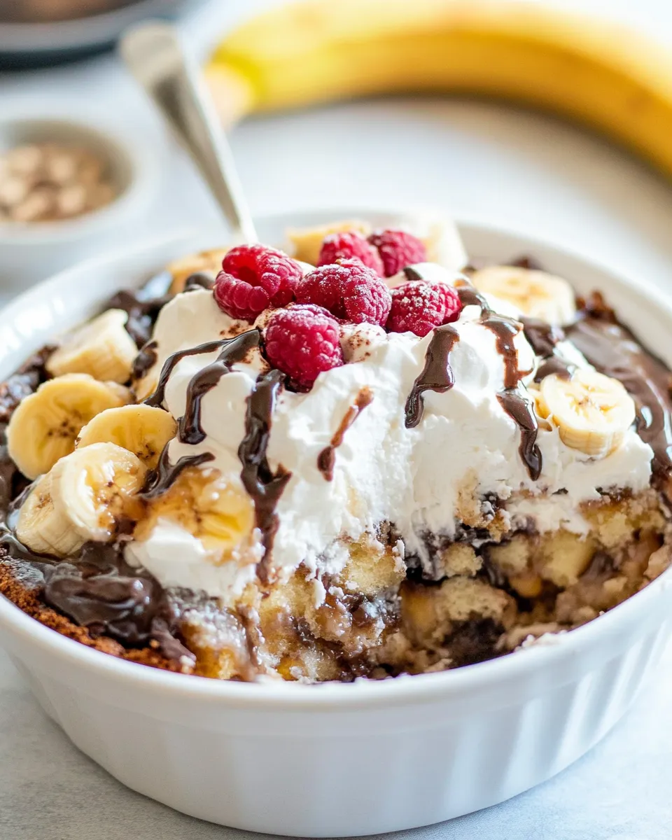 Easy Banana Split Dump Cake recipe photo