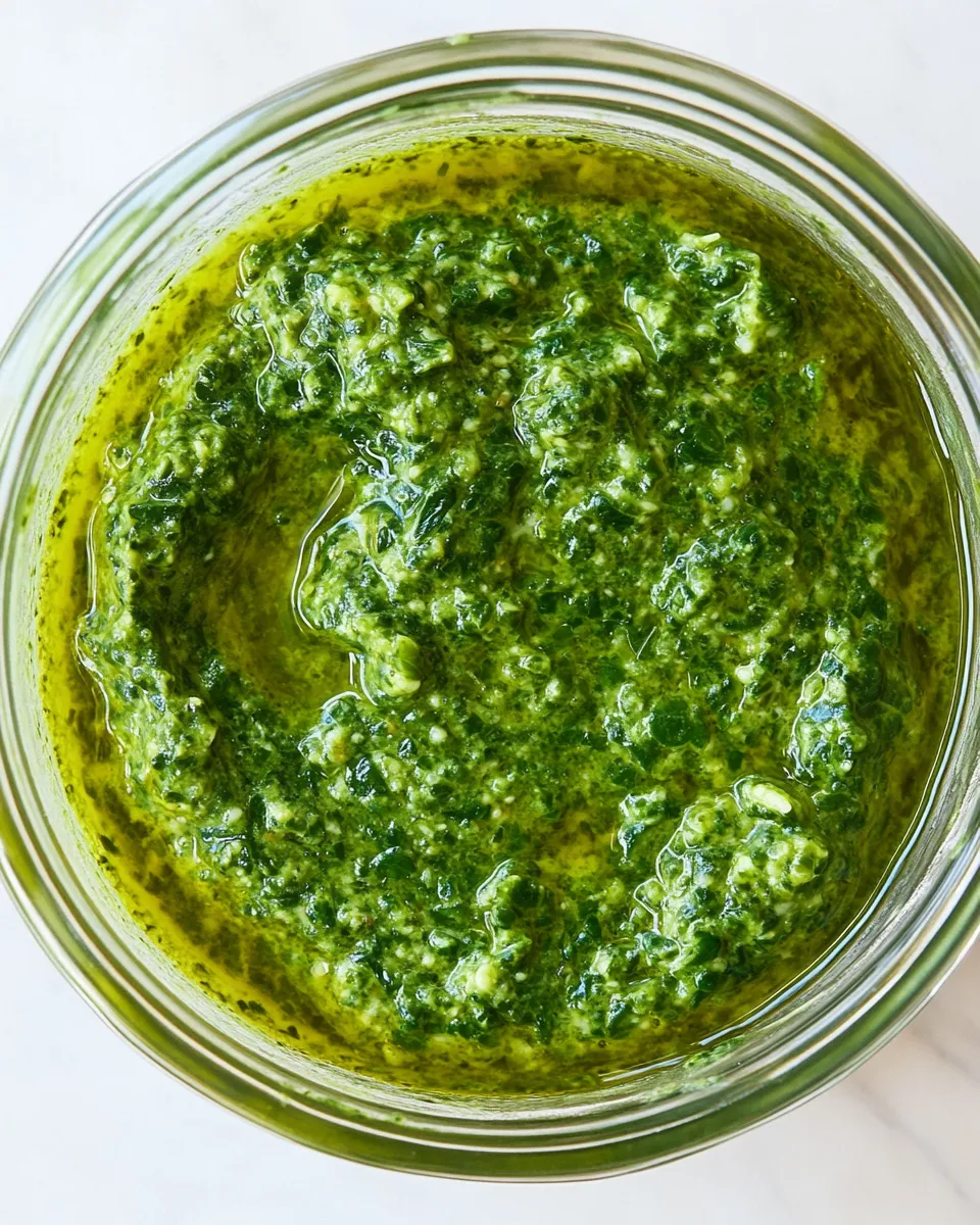 Easy Basil and Spinach Pesto image