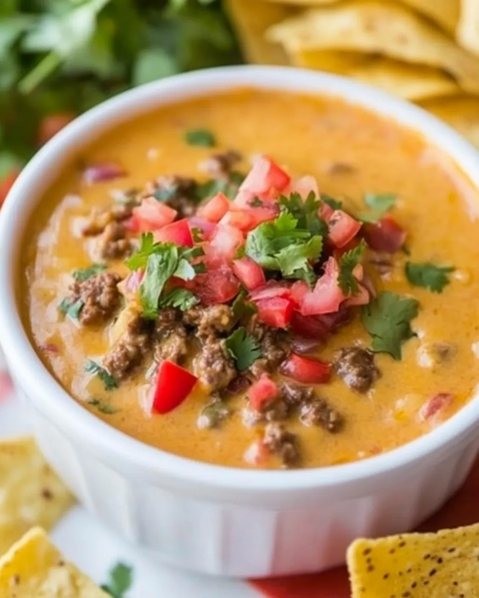 Homemade Beef Queso Dip photo