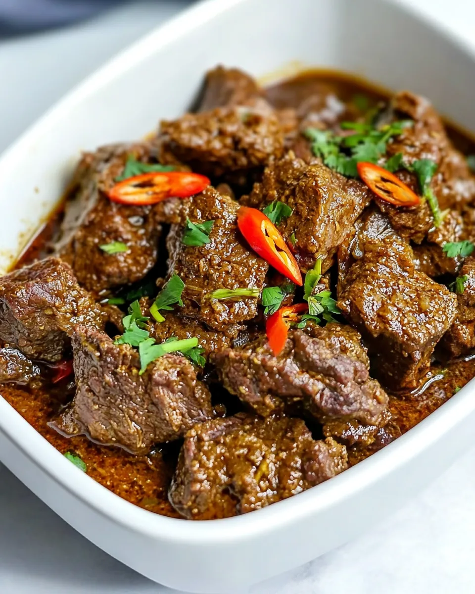 Delicious Beef Rendang shot