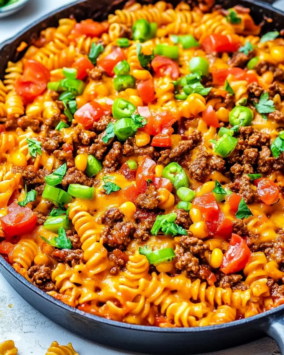 Easy Beef Taco Pasta Skillet photo
