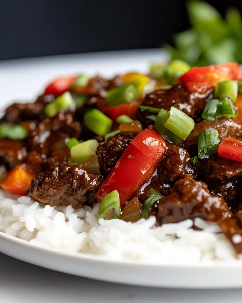 Delicious Beijing Beef Panda Express shot