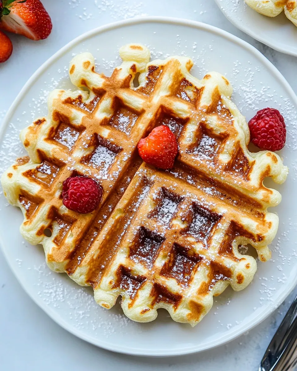 Easy Belgian Waffle Recipe shot