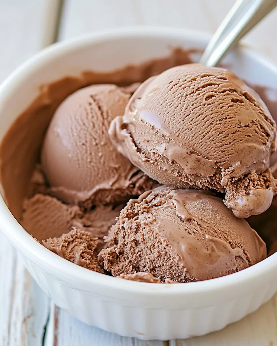 Classic Ben and Jerrys Chocolate Ice Cream Recipe (Easy Copycat) recipe photo