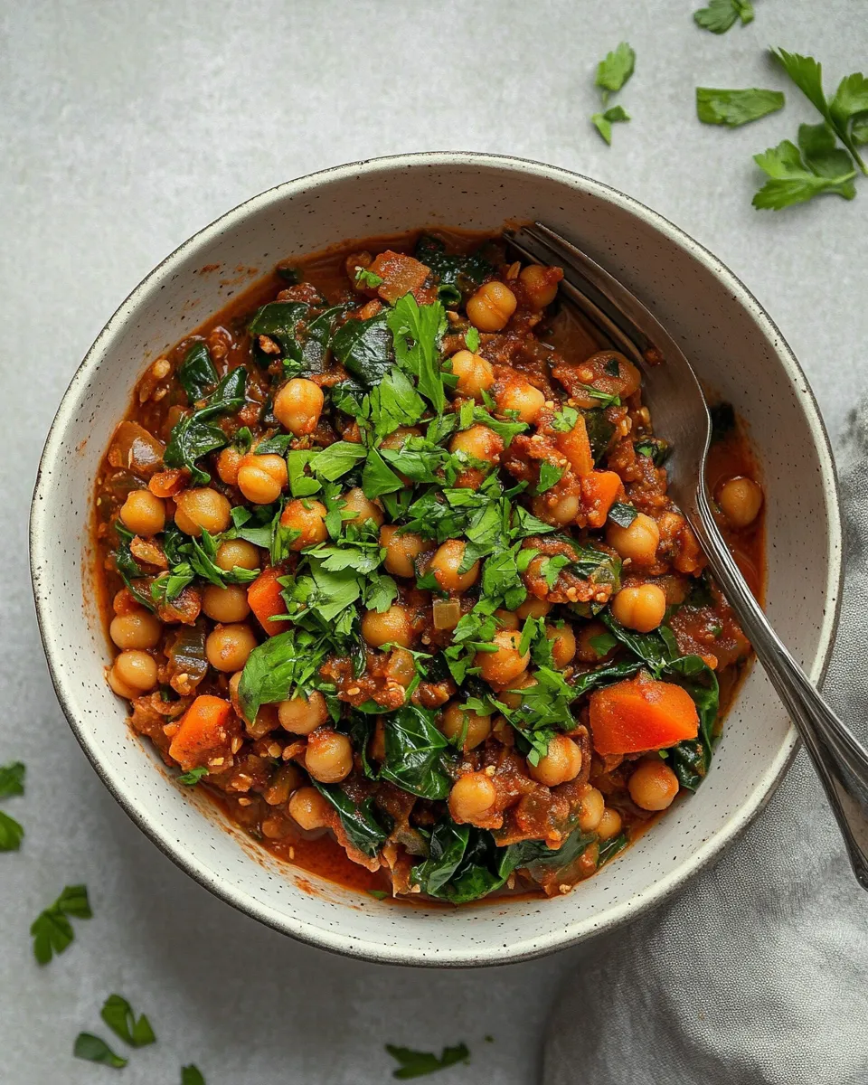 Delicious Berbere Chickpeas and Chard image