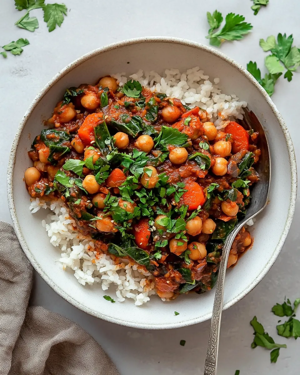 Healthy Berbere Chickpeas and Chard recipe photo