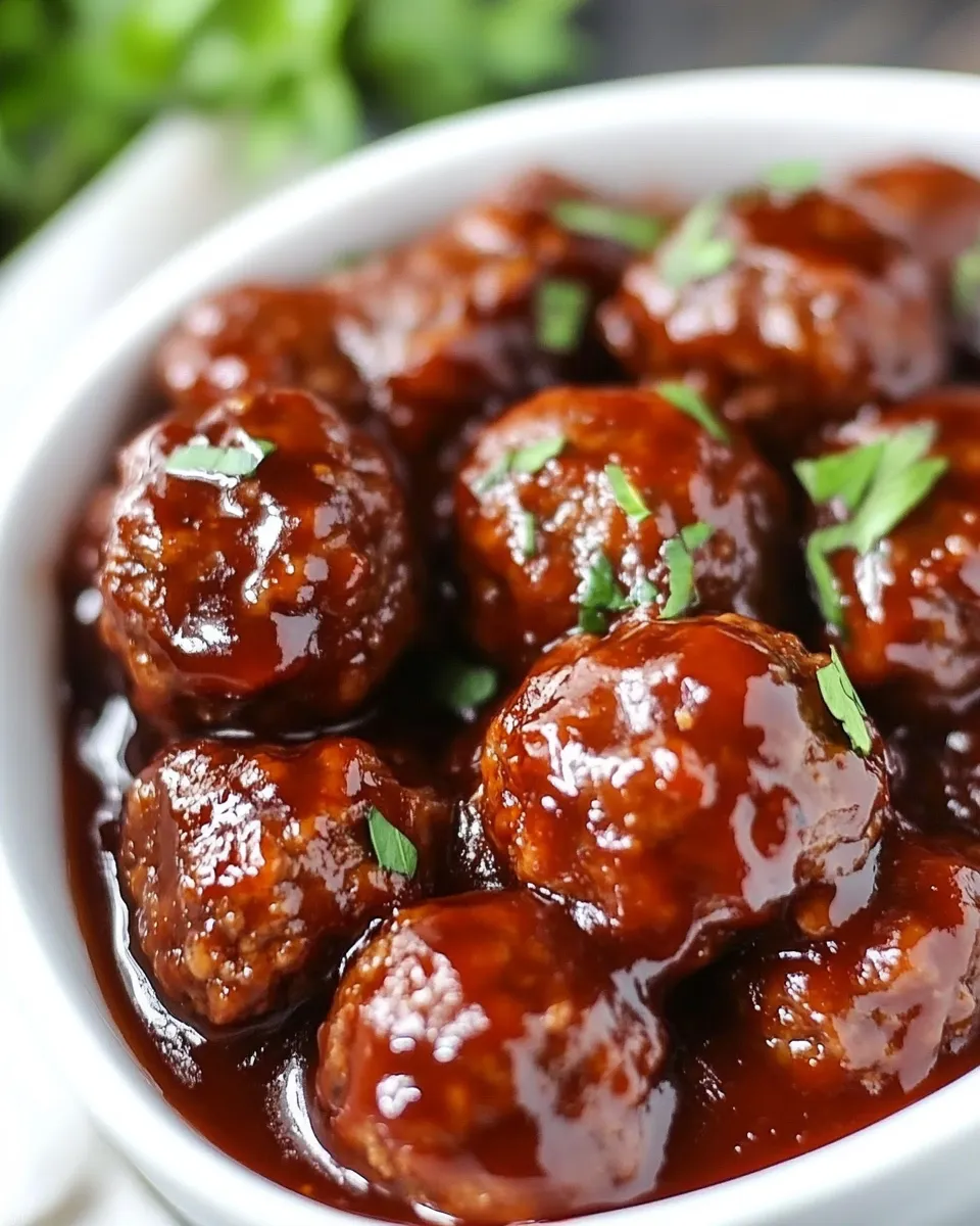 Homemade Best BBQ Crockpot Meatballs photo