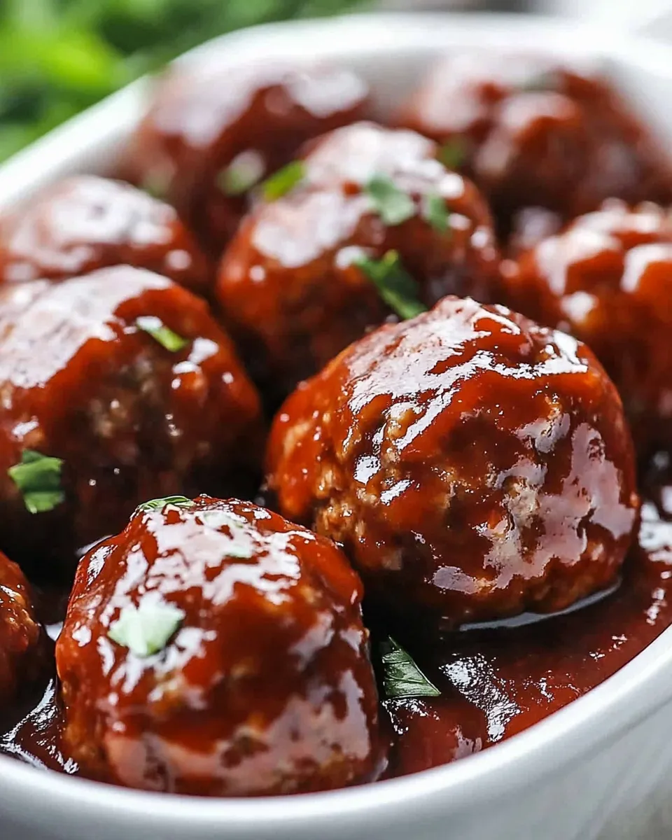 Delicious Best BBQ Crockpot Meatballs shot