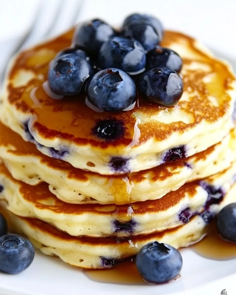 Delicious Best Blueberry Pancakes shot