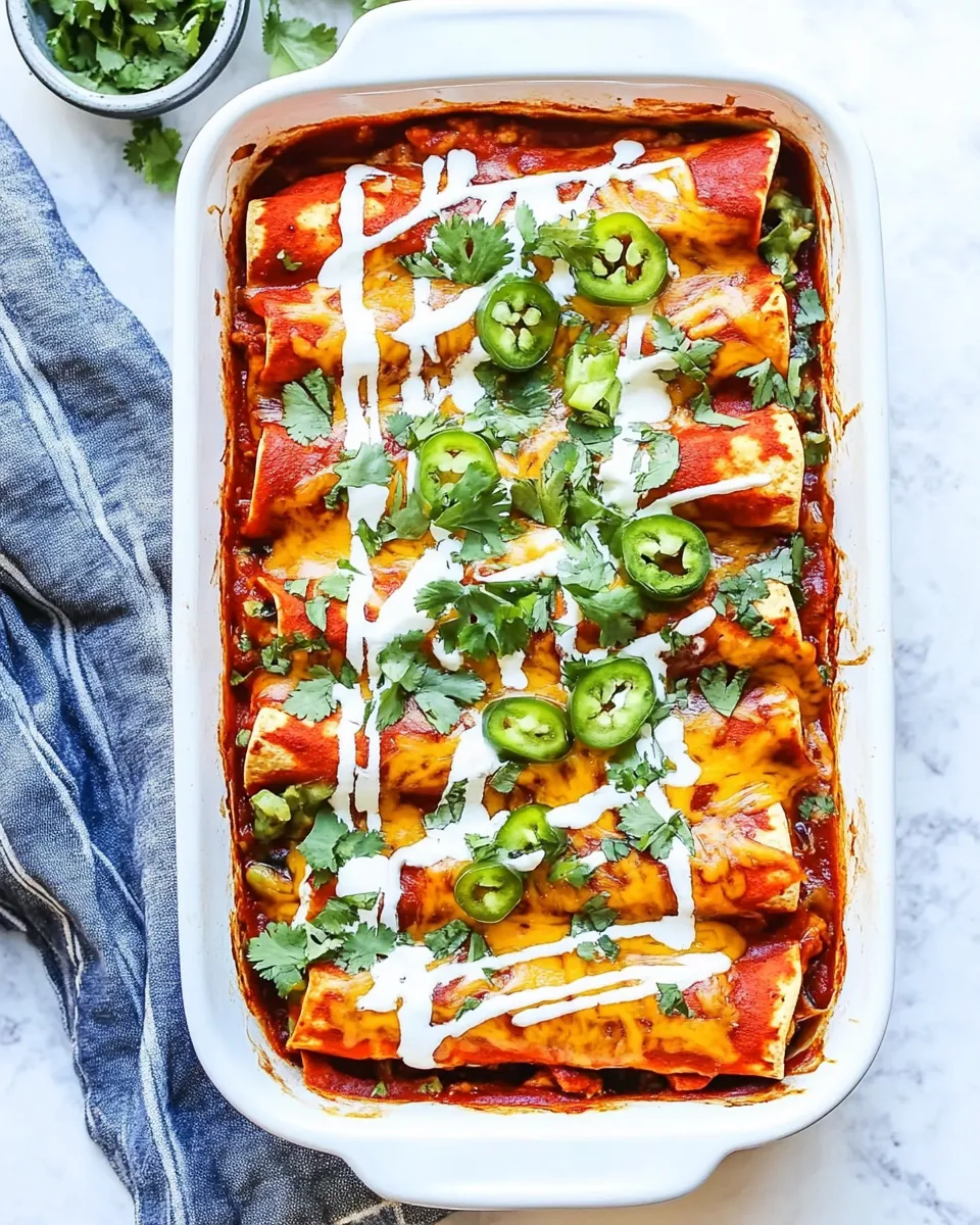 Easy Best Chicken Enchilada Recipe shot
