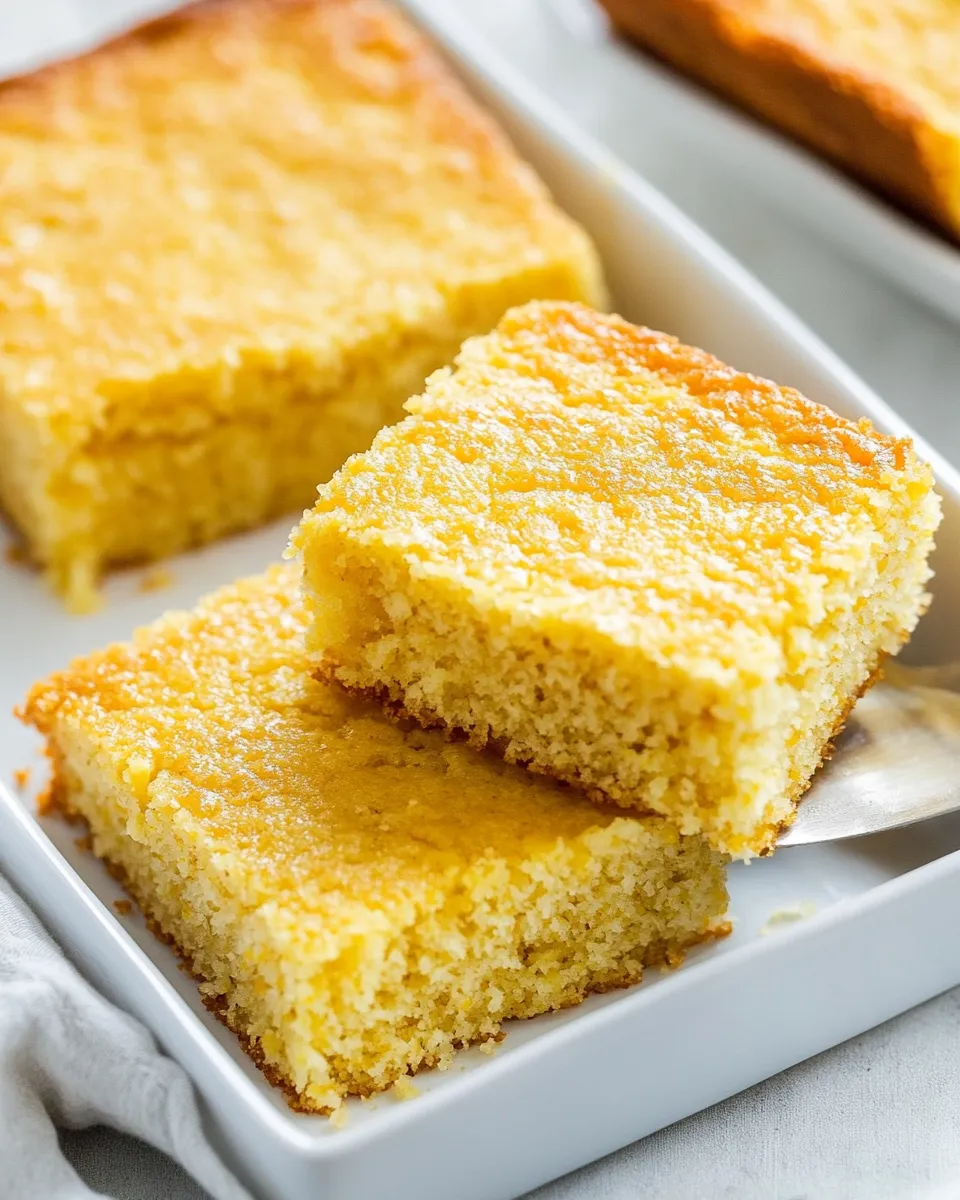 Easy Best Sweet Cornbread Recipe shot