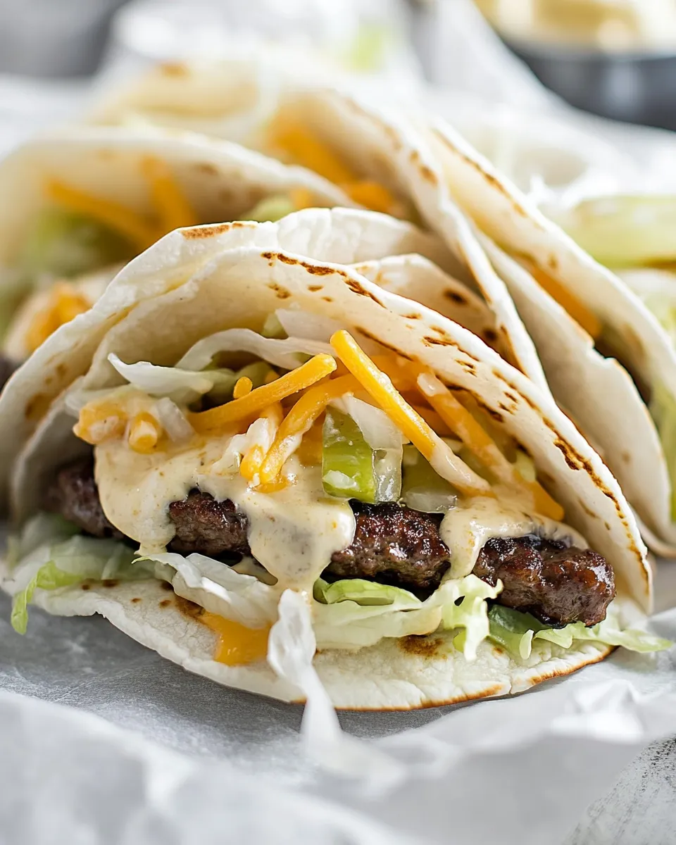Homemade Big Mac Smash Burger Tacos photo