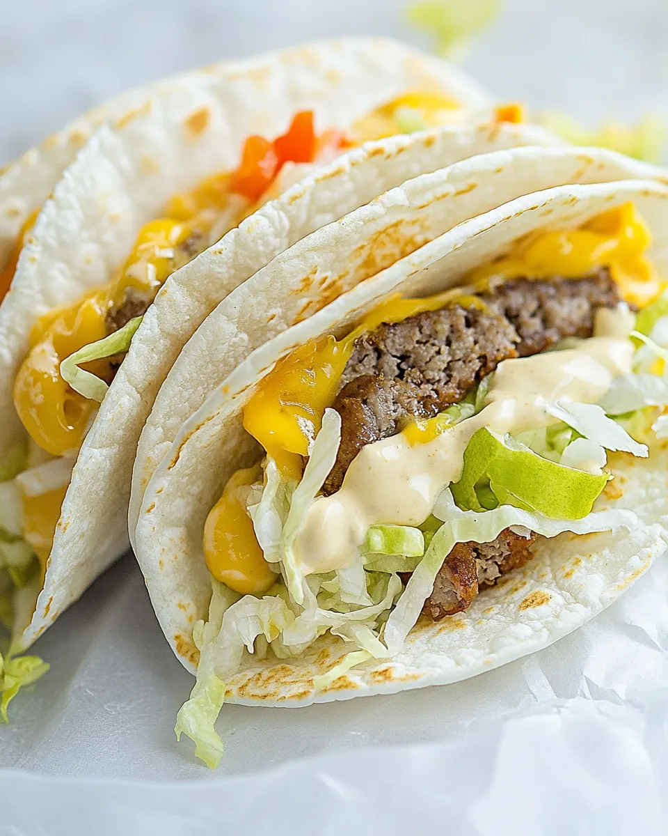 Delicious Big Mac Smash Burger Tacos shot