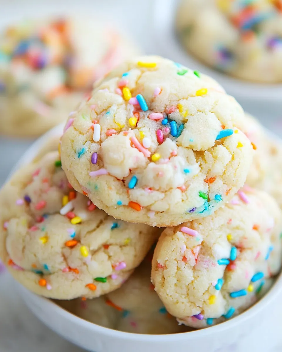 Easy Birthday Cake Cookies recipe photo