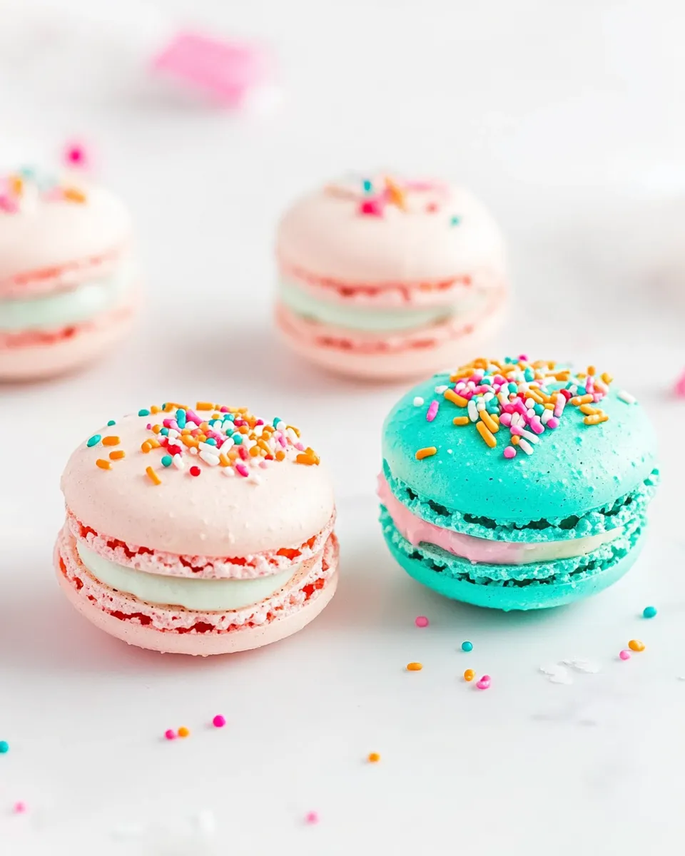 Homemade Birthday Cake Macarons photo
