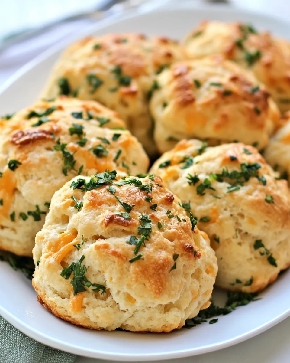 Delicious Bisquick Garlic Cheddar Biscuits shot