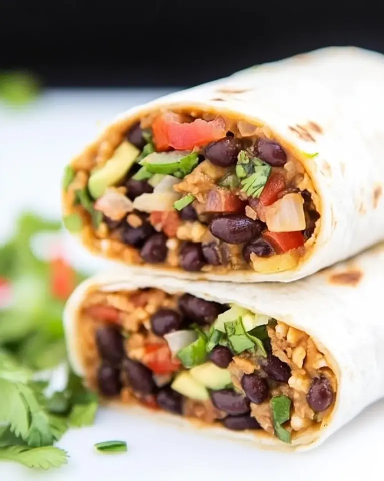 Easy Black Bean Burrito (Vegan!) photo