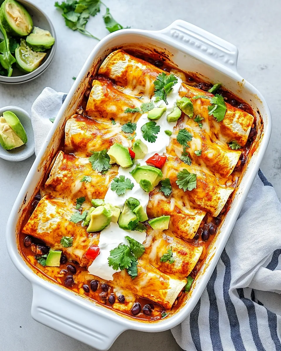Easy Black Bean Enchiladas recipe photo