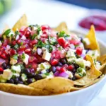 Homemade Black Bean Nachos with Pomegranate Salsa photo