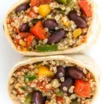 Easy Black Bean & Quinoa Fajita Burrito photo