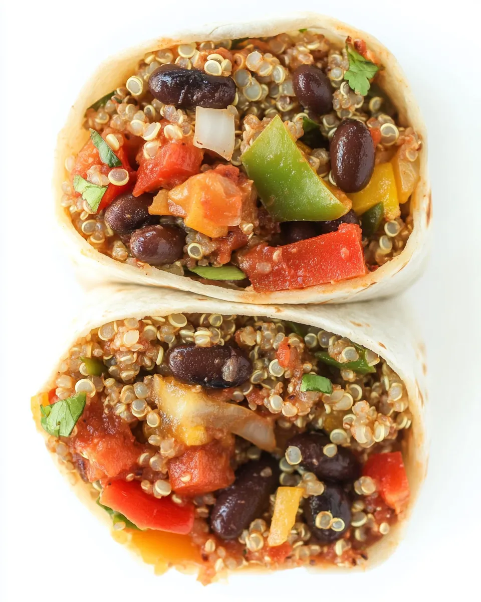 Classic Black Bean & Quinoa Fajita Burrito dish photo