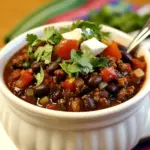 Homemade Black Bean and Beef Chili photo