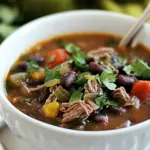 Homemade Black Bean and Steak Soup Recipe photo