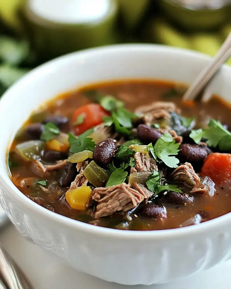 Homemade Black Bean and Steak Soup Recipe photo