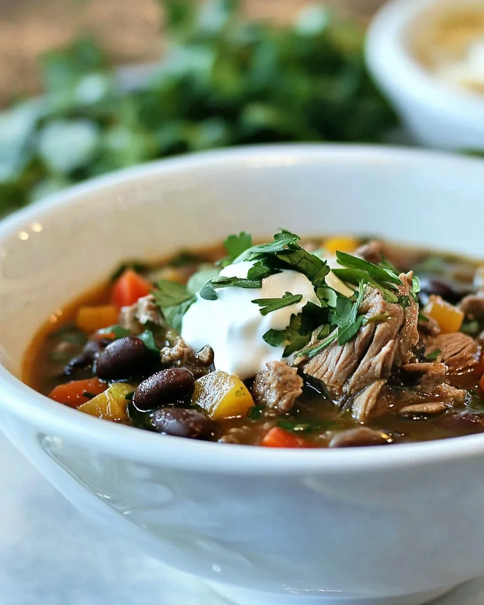 Classic Black Bean and Steak Soup Recipe image