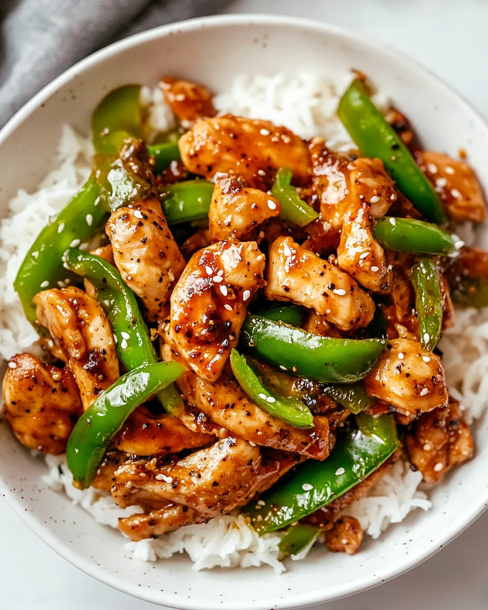 Easy Black Pepper Chicken Recipe shot