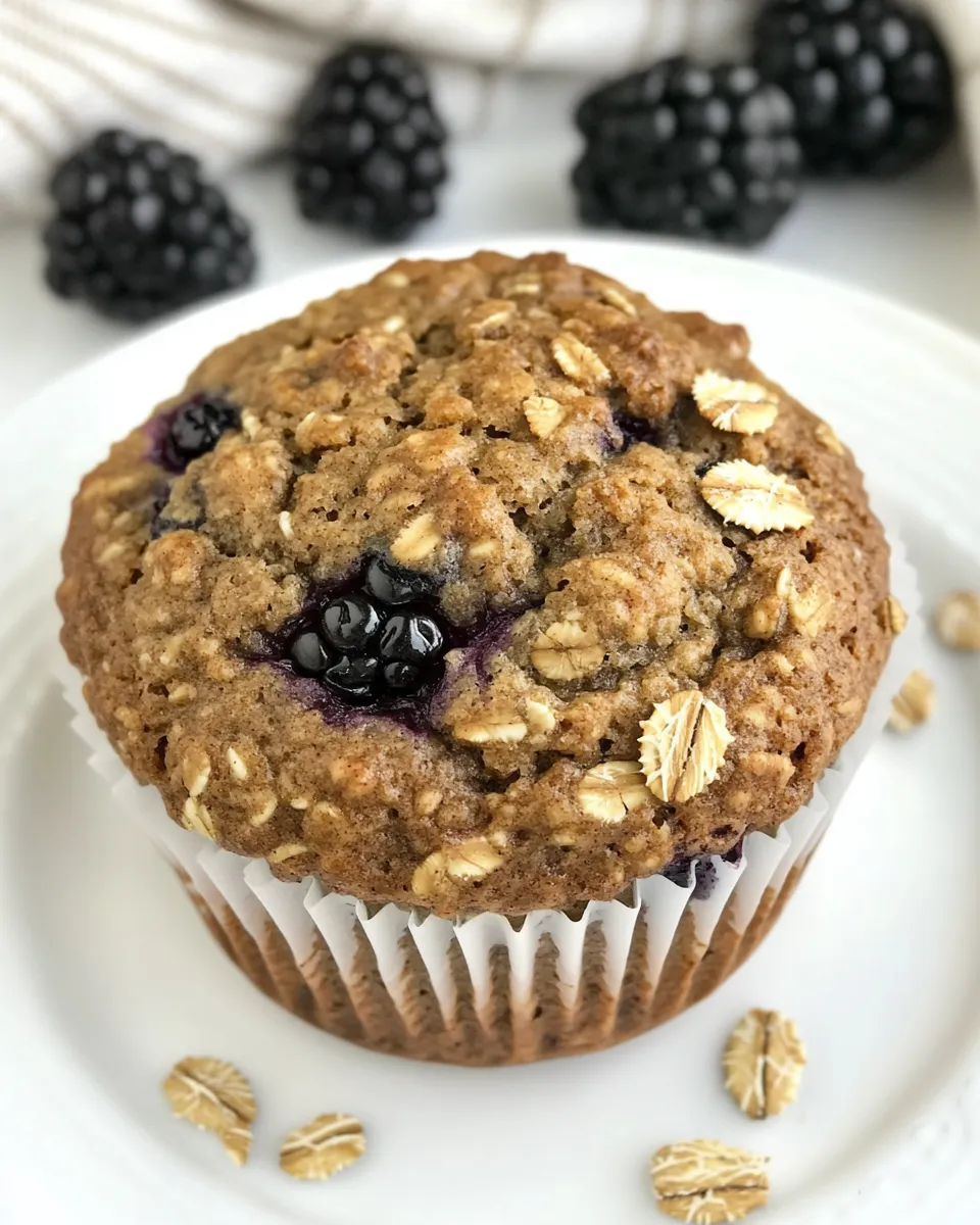 Classic Blackberry Bran Muffins image