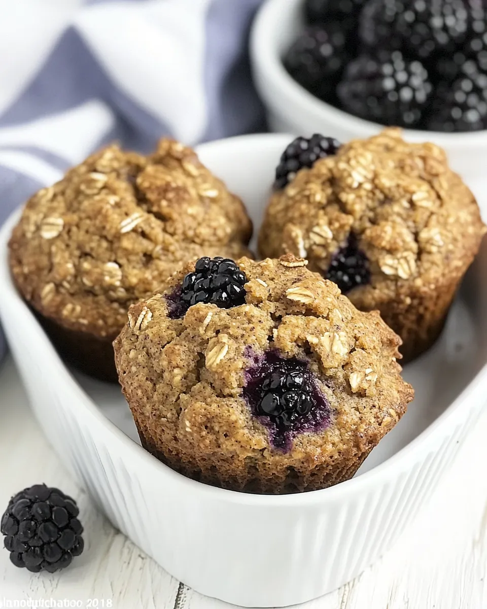 Easy Blackberry Bran Muffins recipe photo