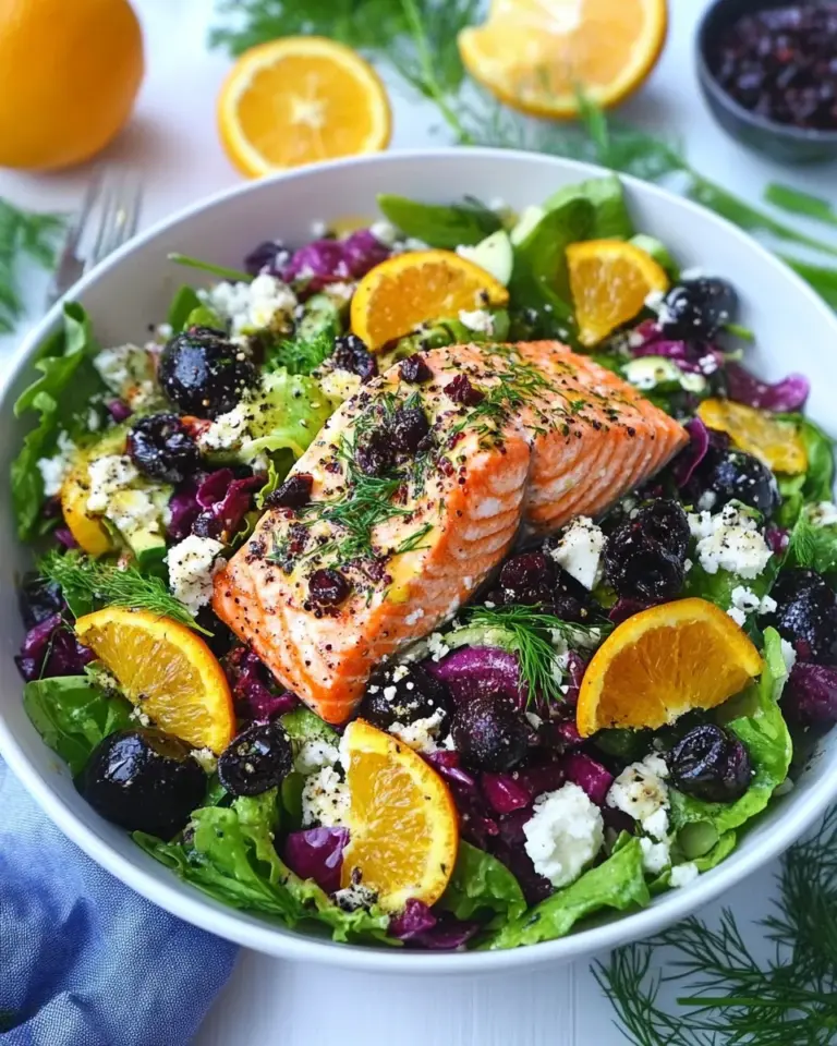 Easy Blood Orange Salmon Salad With Orange Dill Dressing photo