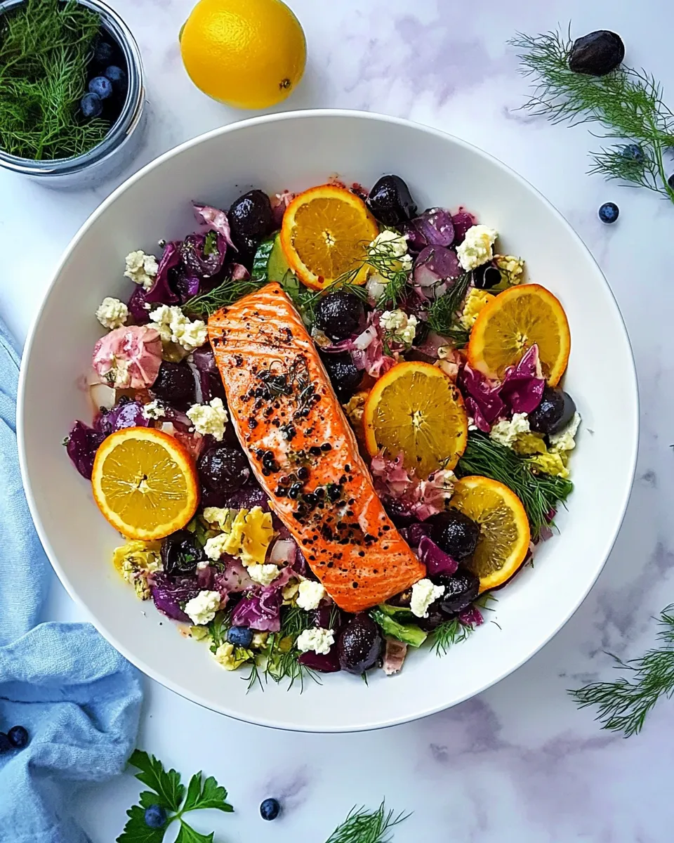 Best Blood Orange Salmon Salad With Orange Dill Dressing recipe photo