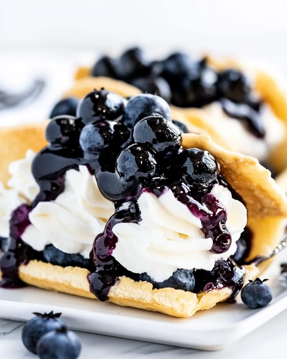 Delicious Blueberry Cheesecake Tacos recipe image