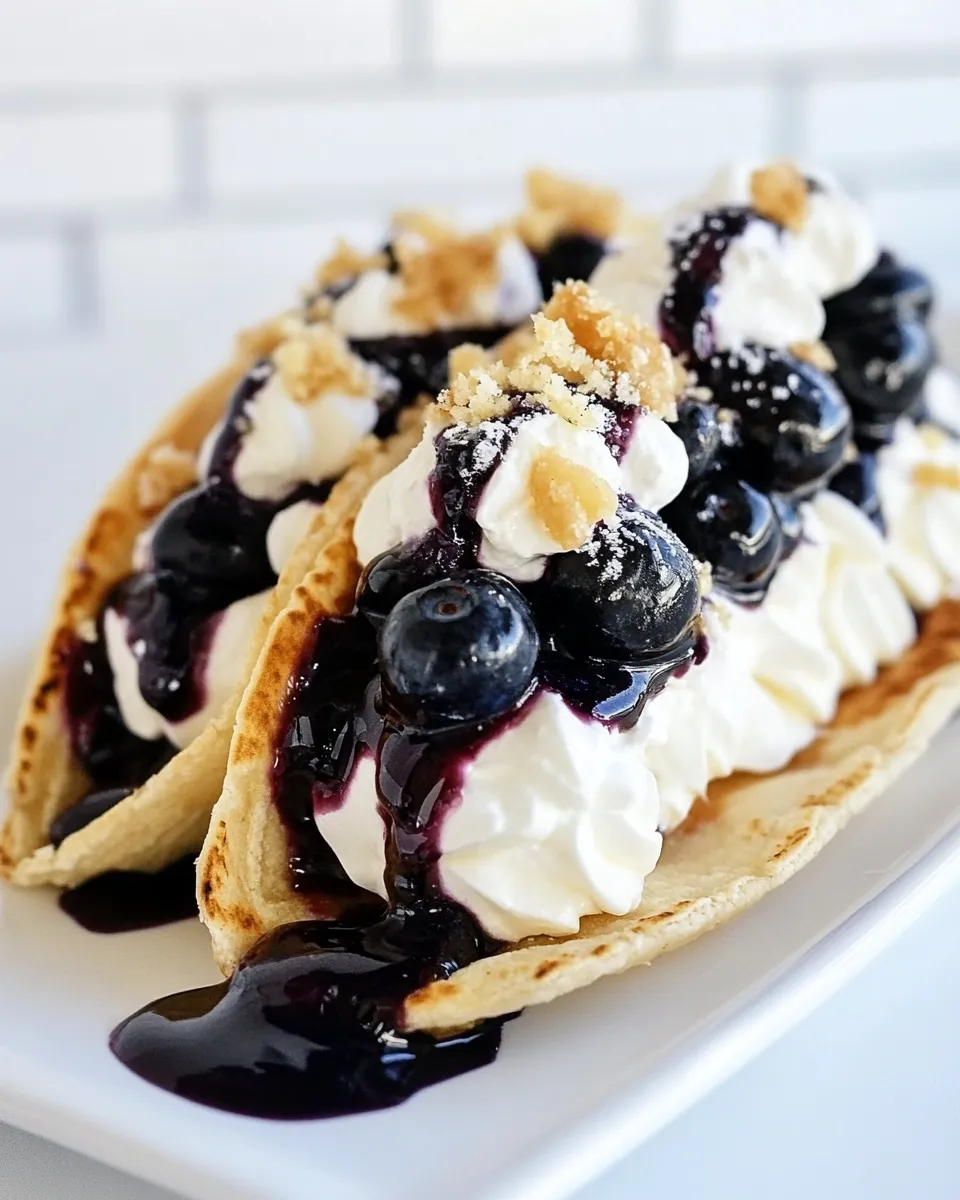 Tasty Blueberry Cheesecake Tacos dish photo