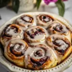 Classic Blueberry Cinnamon Rolls with Maple Icing. picture