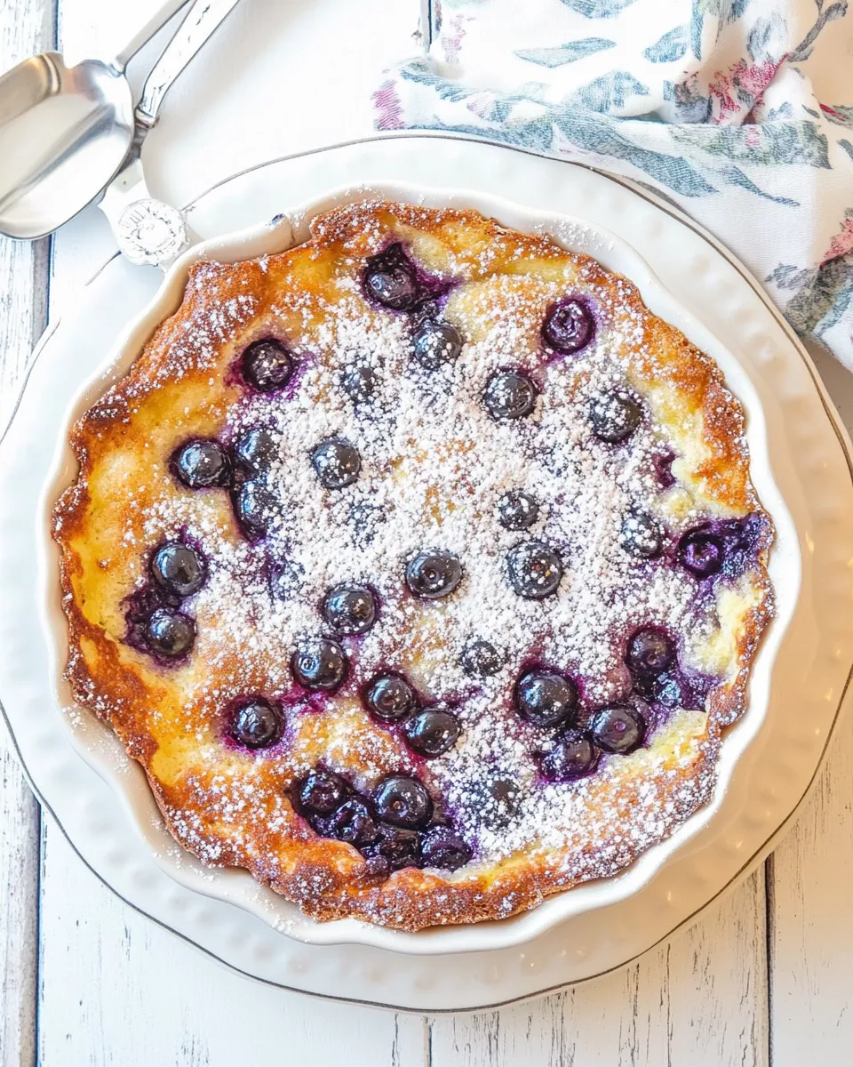 Easy Blueberry Dutch Baby Pancake recipe photo