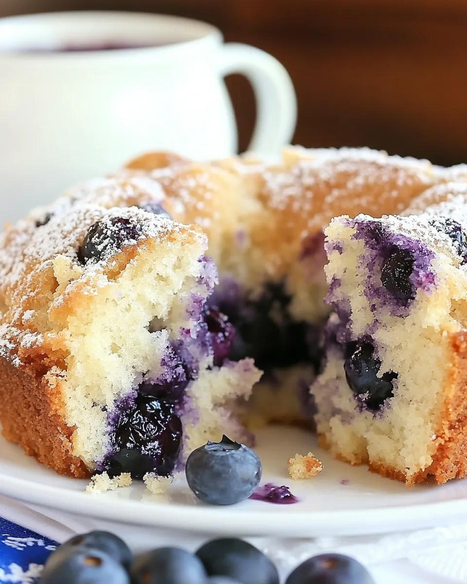 Easy Blueberry Sour Cream Coffee Cake shot
