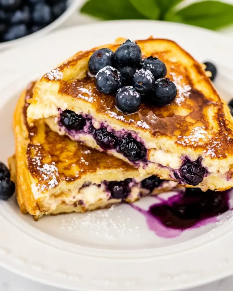 Homemade Blueberry Stuffed French Toast photo