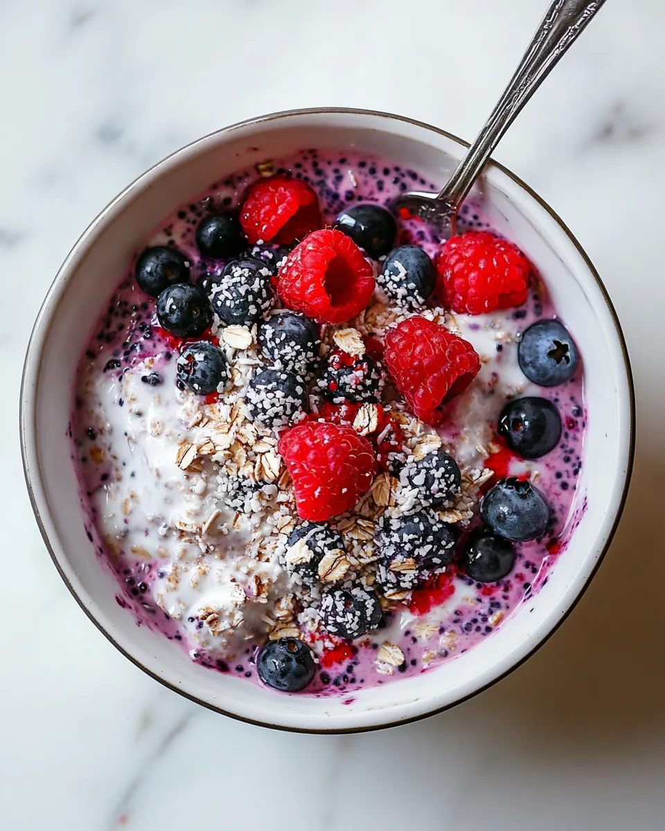 Homemade Blueberry & Coconut Bircher Muesli photo