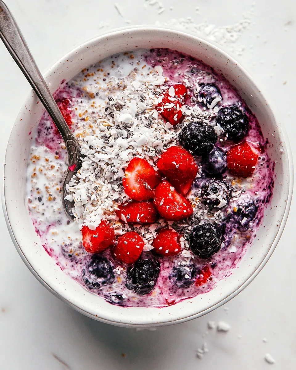 Delicious Blueberry & Coconut Bircher Muesli image