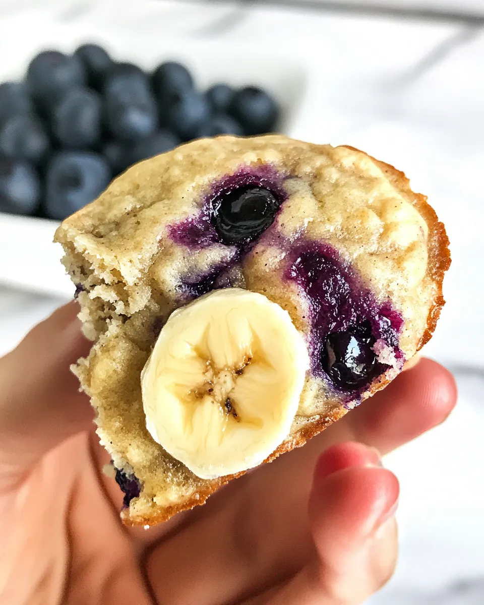 Easy Blueberry and Banana Muffins (For Dogs) food shot