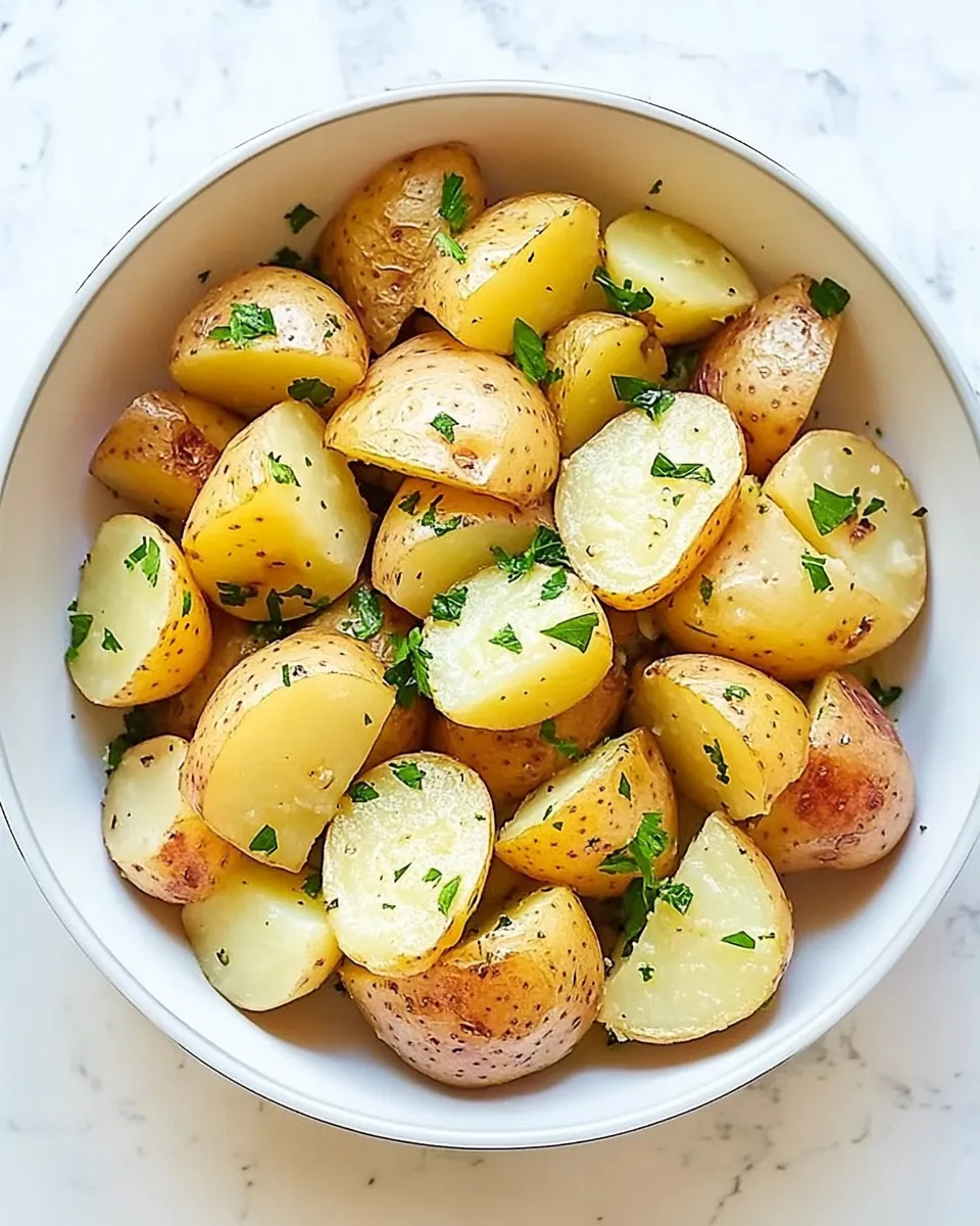 Homemade Boiled Potatoes with Parsley photo