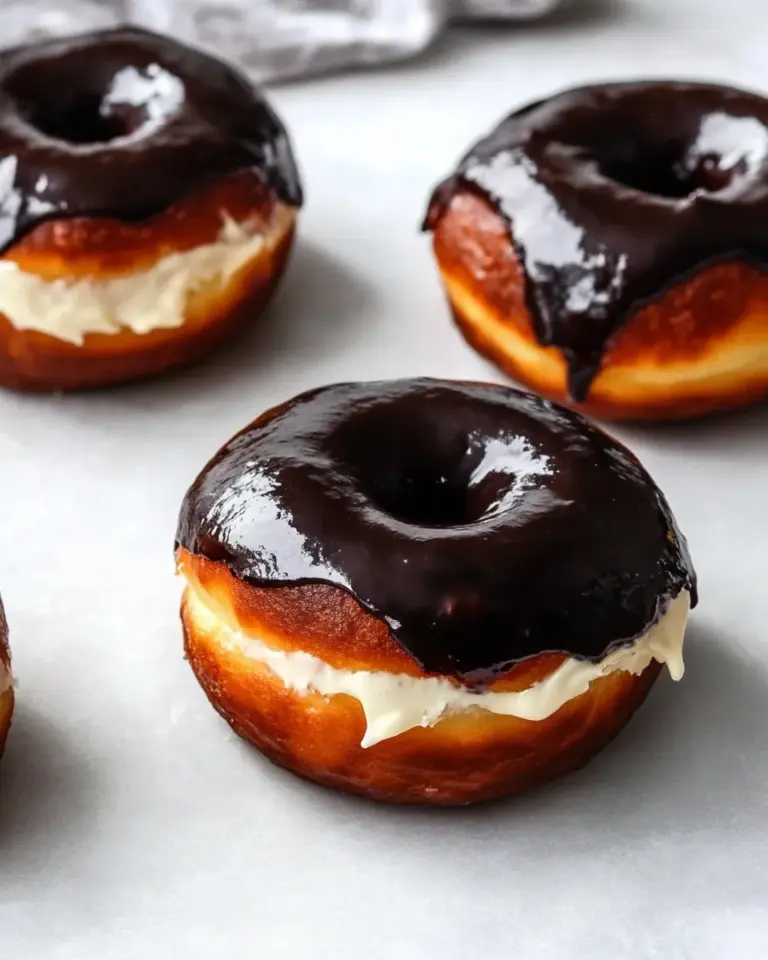 Homemade Boston Cream Donuts photo
