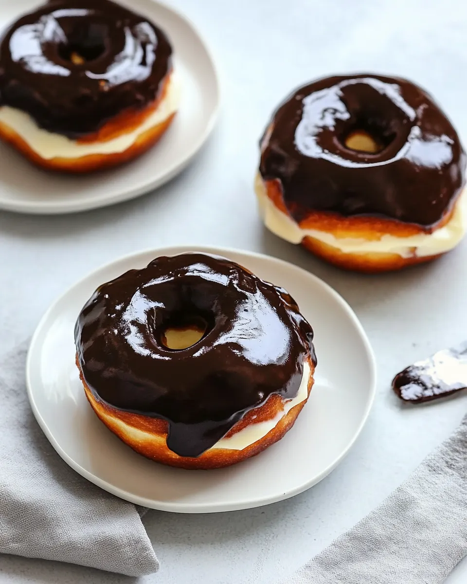 Easy Boston Cream Donuts recipe photo