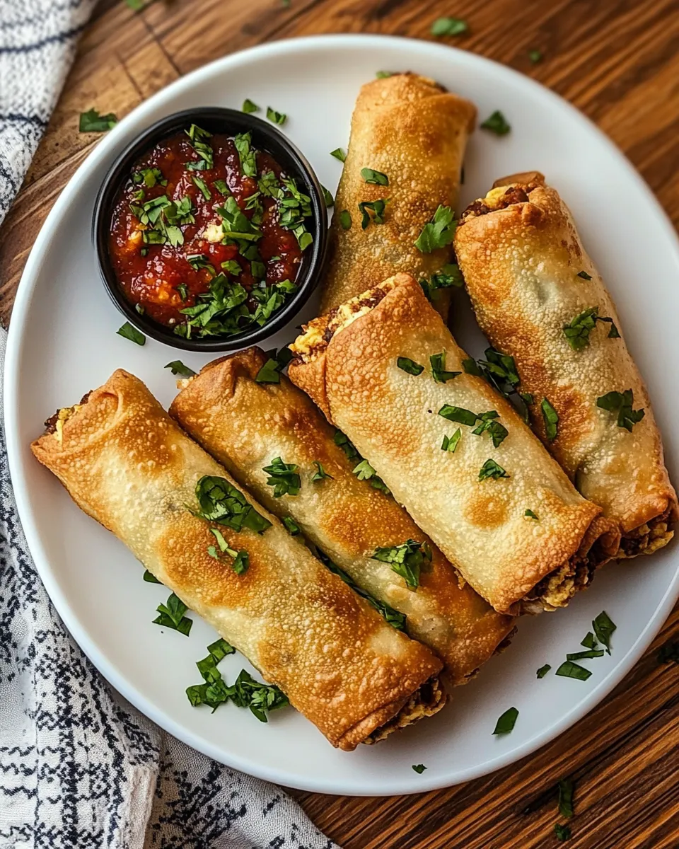 Easy Breakfast Egg Rolls recipe photo